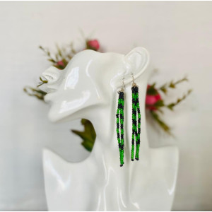 Bangdin Newmai- black and green Ao traditional earring